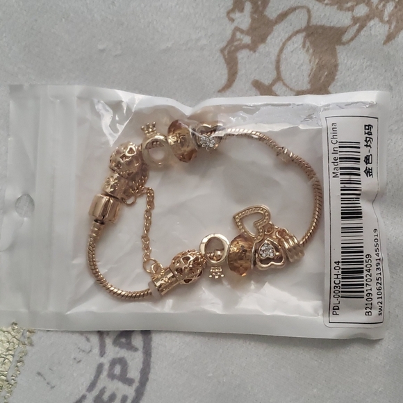 Pulsera con Diamante de imitacion con diseño accesorio de Corazon - Picture 1 of 4